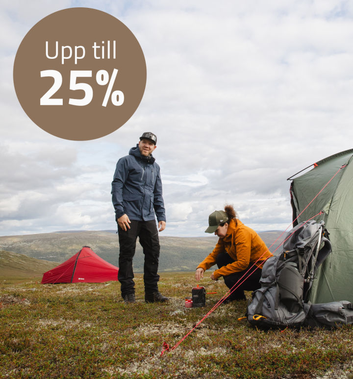Hitta allt till familjens campingäventyr - upp till 25%